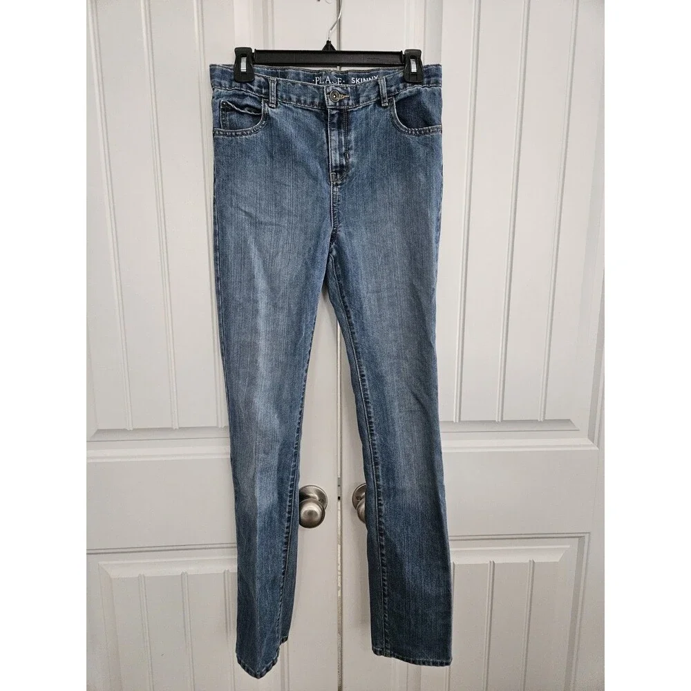 The Children's Place Lot Of 3 Sz 18 Slim Jeans Adjustable Waists Skny, Str, & BC